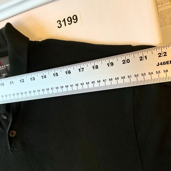 Elite Series Men Short Sleeve Polo Shirt Size XL, Black - Picture 2 of 8